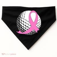 Golf Pink Ribbon Breast Cancer Awareness USA-Made Doggie Bandana thumb 0