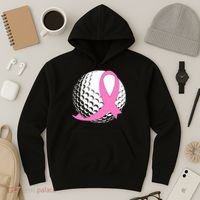 Golf Pink Ribbon Breast Cancer Awareness Hoodie thumb 3