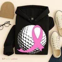 Golf Pink Ribbon Breast Cancer Awareness Hoodie thumb 4