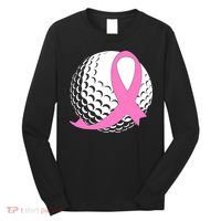 Golf Pink Ribbon Breast Cancer Awareness Long Sleeve Shirt thumb 0