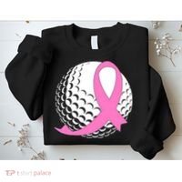 Golf Pink Ribbon Breast Cancer Awareness Sweatshirt thumb 2