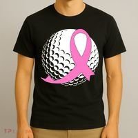 Golf Pink Ribbon Breast Cancer Awareness T-Shirt thumb 3