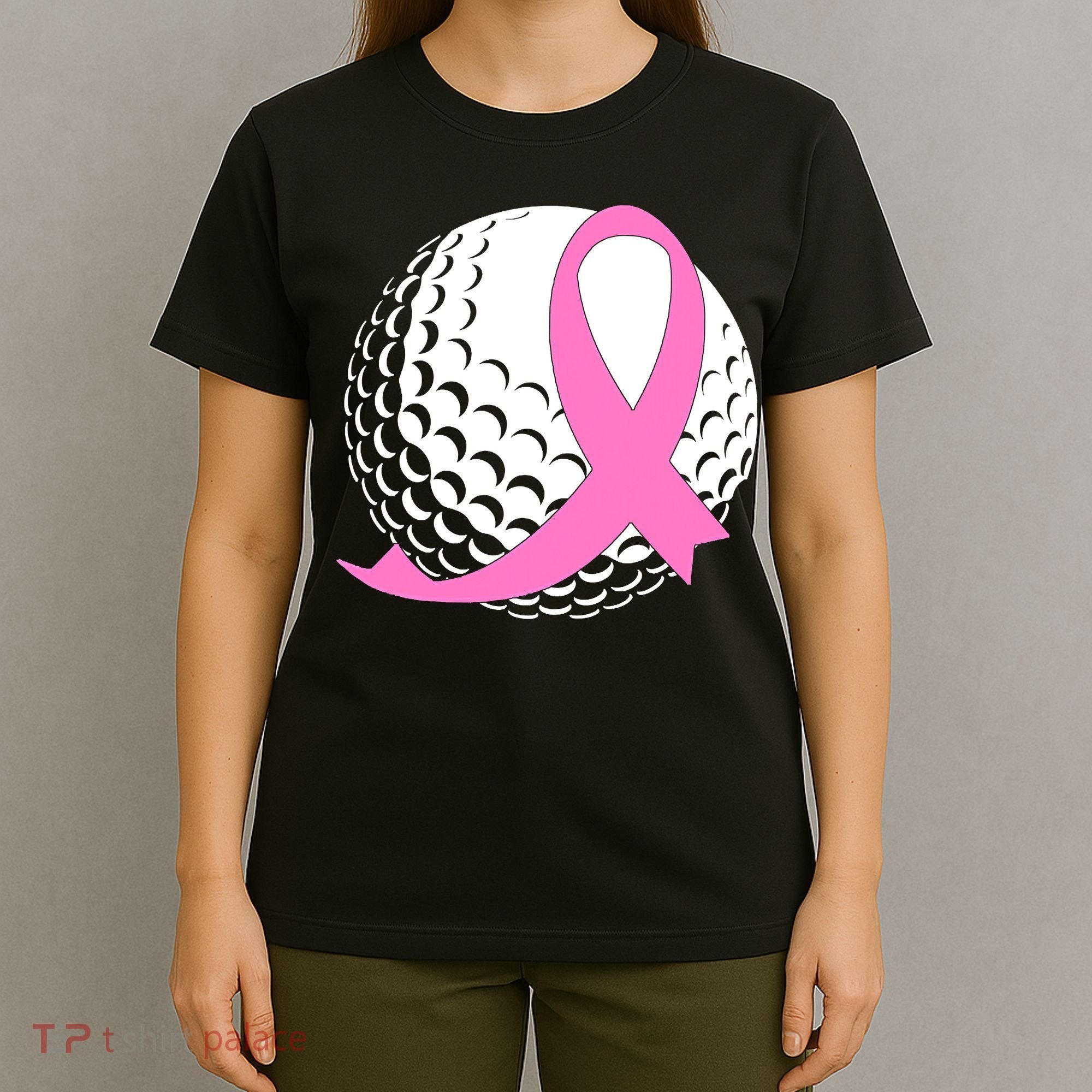 Golf Pink Ribbon Breast Cancer Awareness T-Shirt