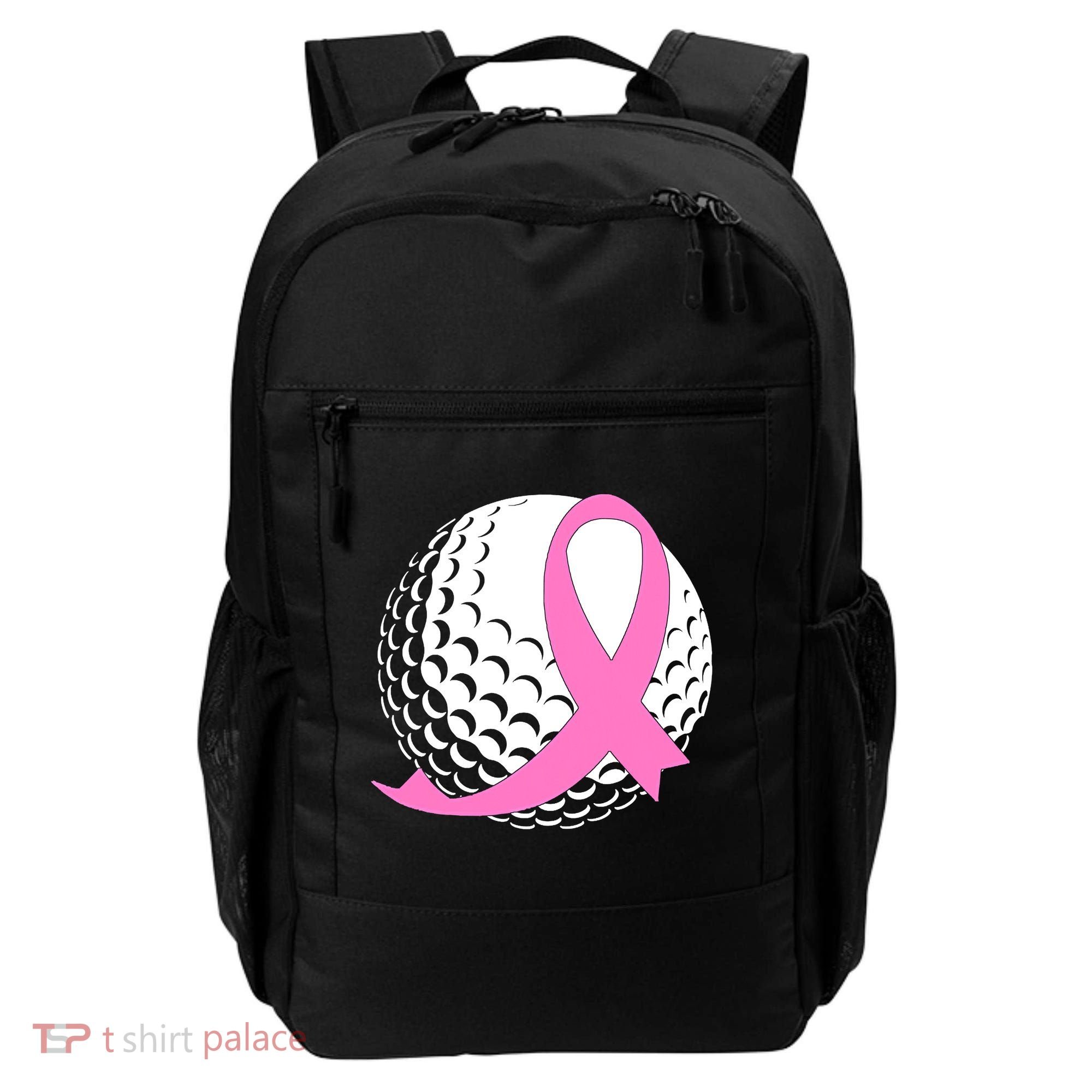 Golf Pink Ribbon Breast Cancer Awareness Backpack