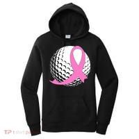 Golf Pink Ribbon Breast Cancer Awareness Women's Hoodie thumb 0