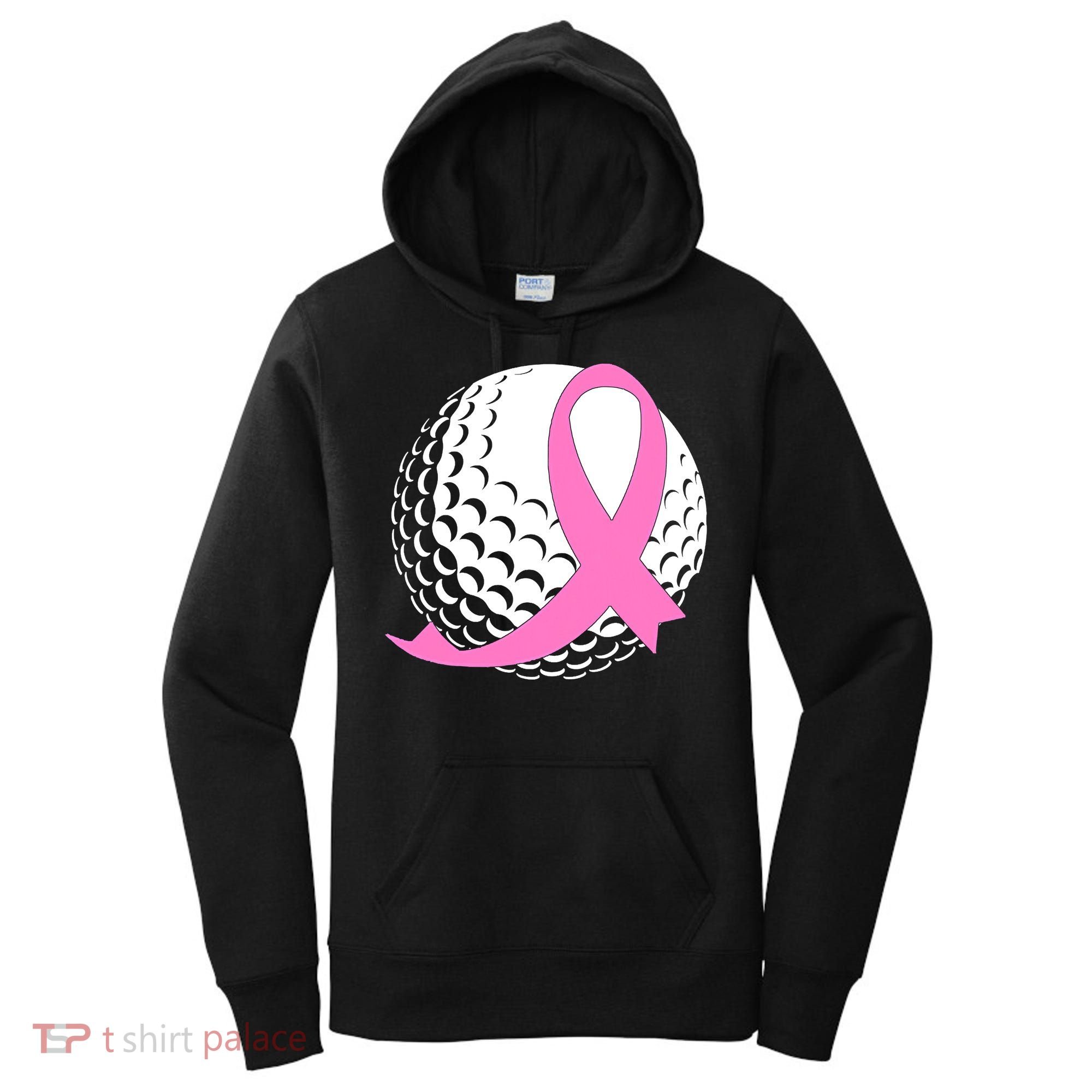 Golf Pink Ribbon Breast Cancer Awareness Women's Hoodie