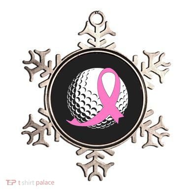 Golf Pink Ribbon Breast Cancer Awareness Ornament