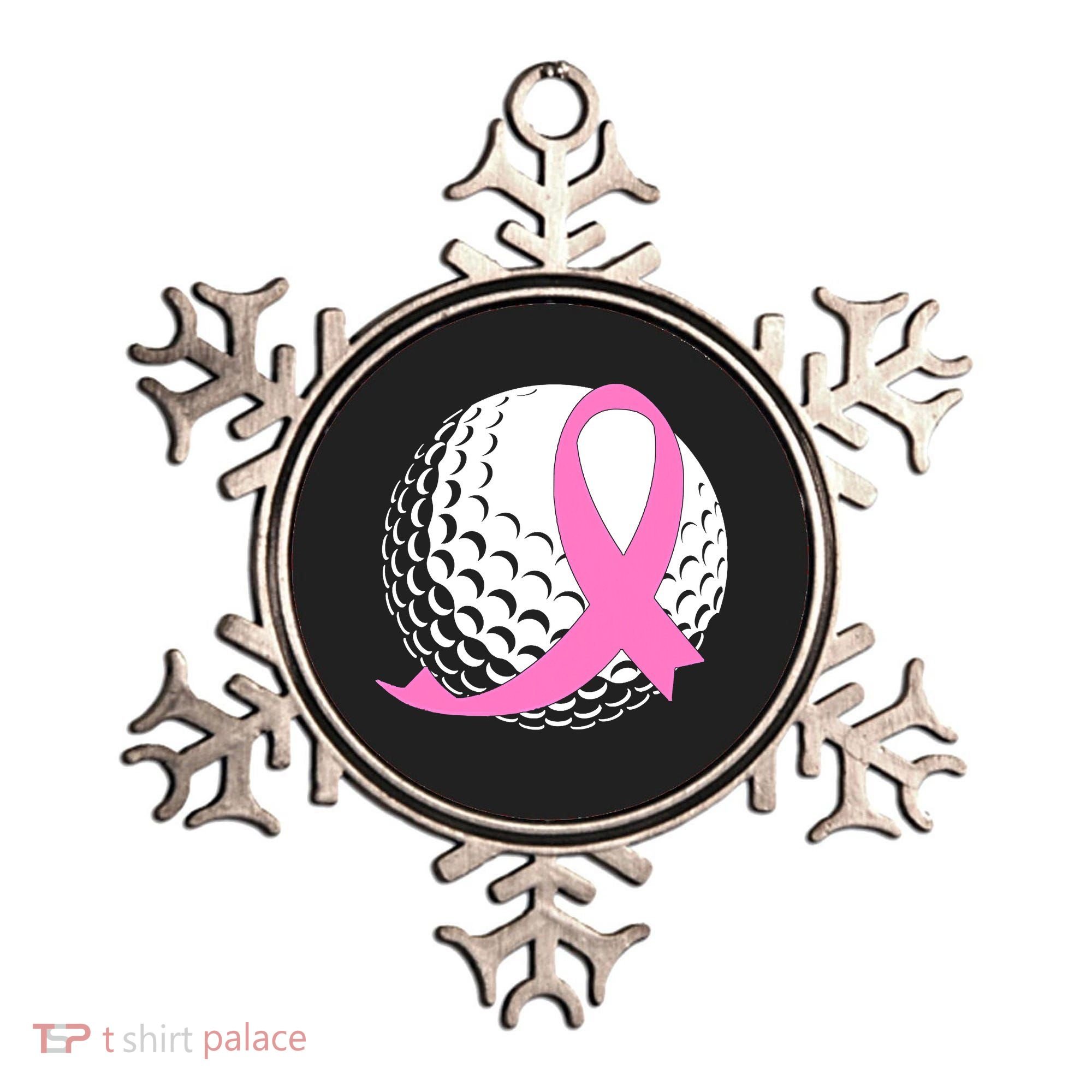 Golf Pink Ribbon Breast Cancer Awareness Ornament