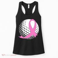 Golf Pink Ribbon Breast Cancer Awareness Women's Tank Top thumb 0