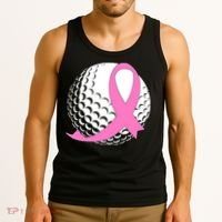 Golf Pink Ribbon Breast Cancer Awareness Tank Top thumb 3