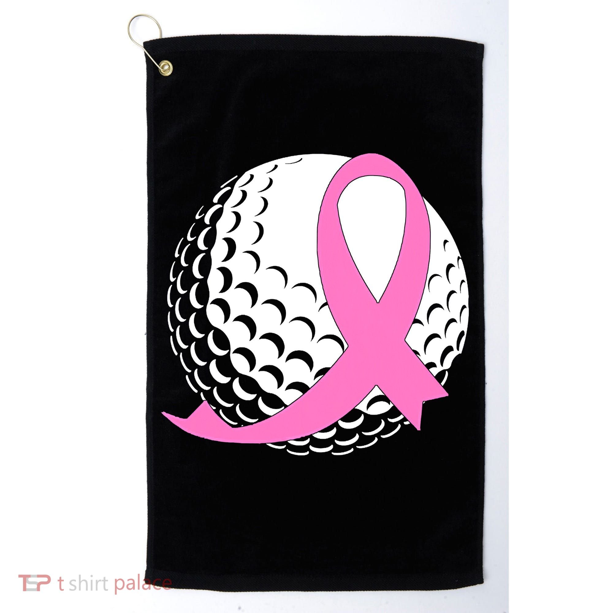 Golf Pink Ribbon Breast Cancer Awareness Golf Towel
