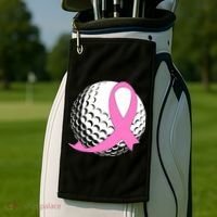 Golf Pink Ribbon Breast Cancer Awareness Golf Towel thumb 2