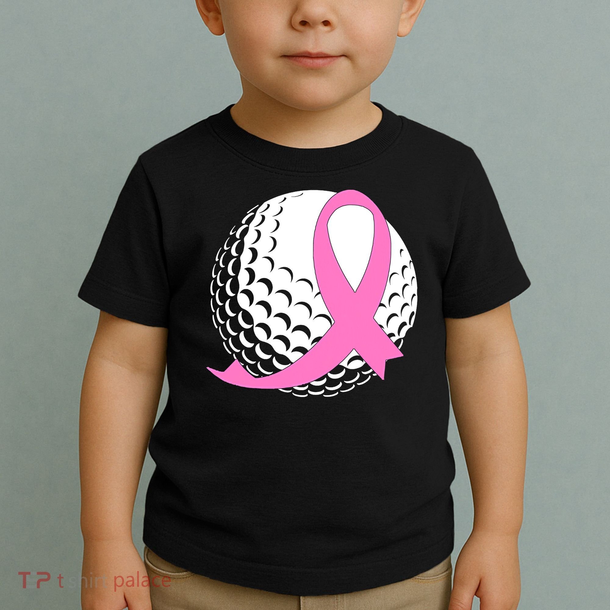 Golf Pink Ribbon Breast Cancer Awareness Toddler T-Shirt