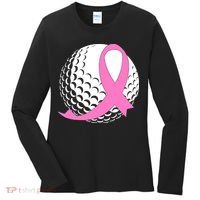 Golf Pink Ribbon Breast Cancer Awareness Women's Long Sleeve Shirt thumb 0