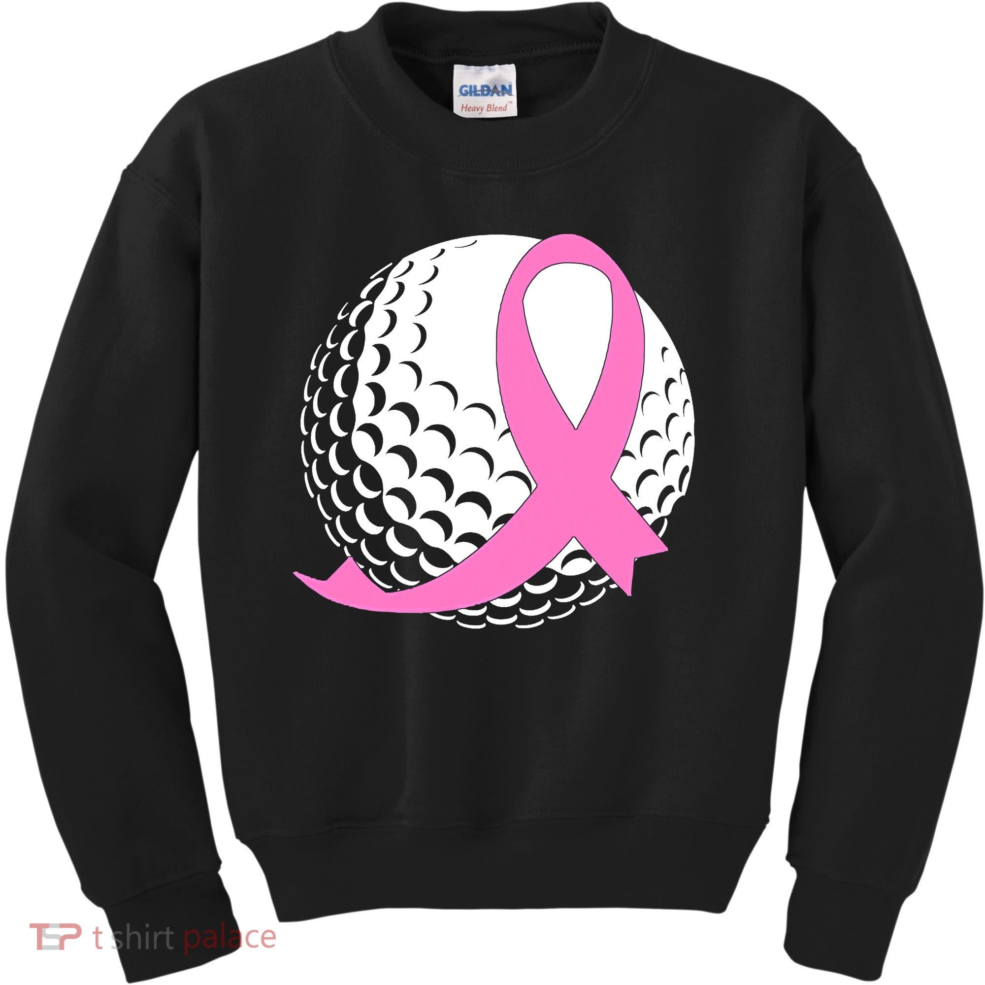 Golf Pink Ribbon Breast Cancer Awareness Kids Sweatshirt