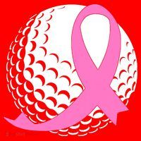 Golf Pink Ribbon Breast Cancer Awareness Santa Hat thumb 1