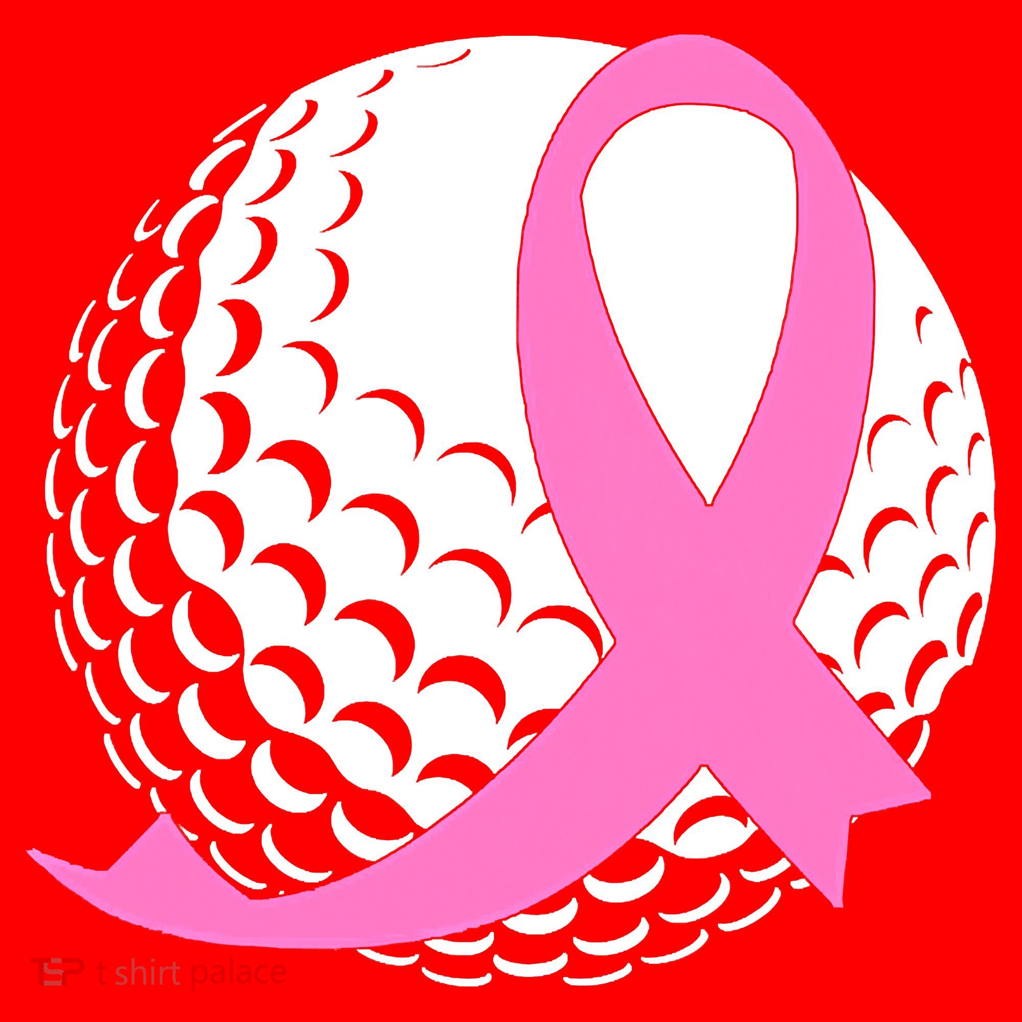 Golf Pink Ribbon Breast Cancer Awareness Santa Hat