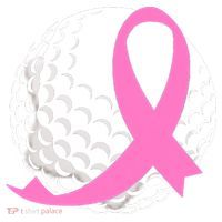 Golf Pink Ribbon Breast Cancer Awareness Ceramic Ornament thumb 2