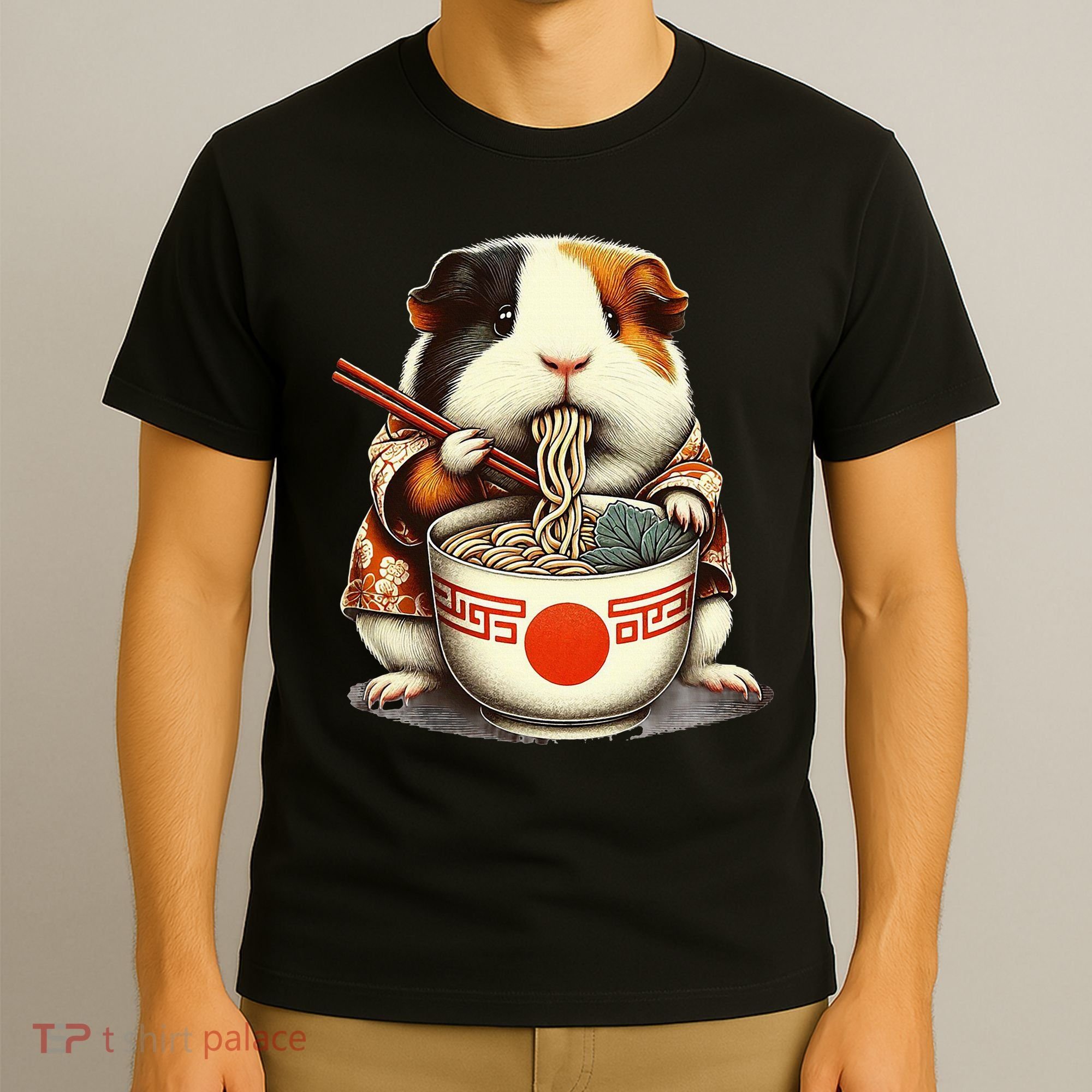 Guinea Pig Ramen Kawaii Neko Japanese Noodles Aesthetic T-Shirt