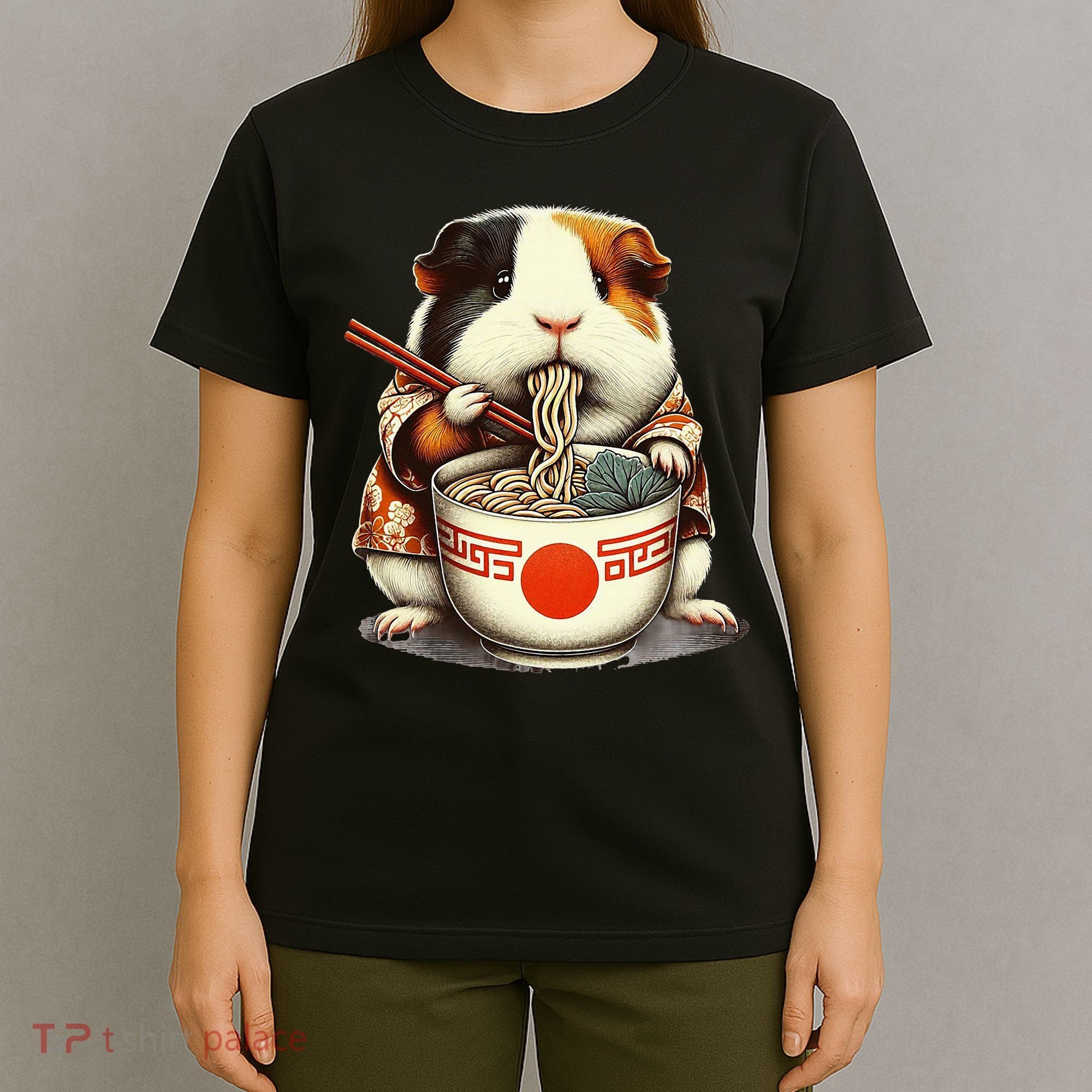 Guinea Pig Ramen Kawaii Neko Japanese Noodles Aesthetic T-Shirt