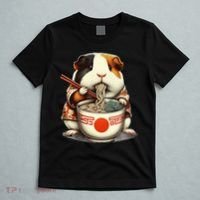 Guinea Pig Ramen Kawaii Neko Japanese Noodles Aesthetic T-Shirt thumb 5