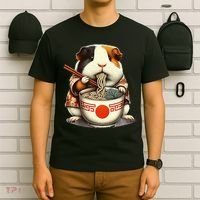 Guinea Pig Ramen Kawaii Neko Japanese Noodles Aesthetic T-Shirt thumb 6
