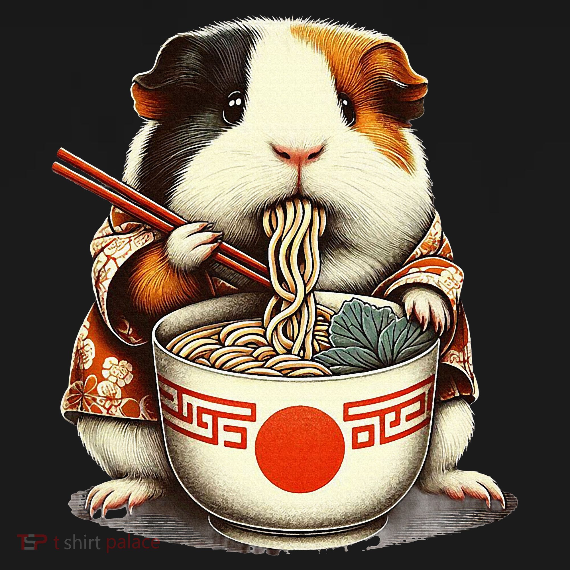 Guinea Pig Ramen Kawaii Neko Japanese Noodles Aesthetic T-Shirt