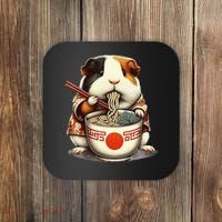 Guinea Pig Ramen Kawaii Neko Japanese Noodles Aesthetic Coaster thumb 0
