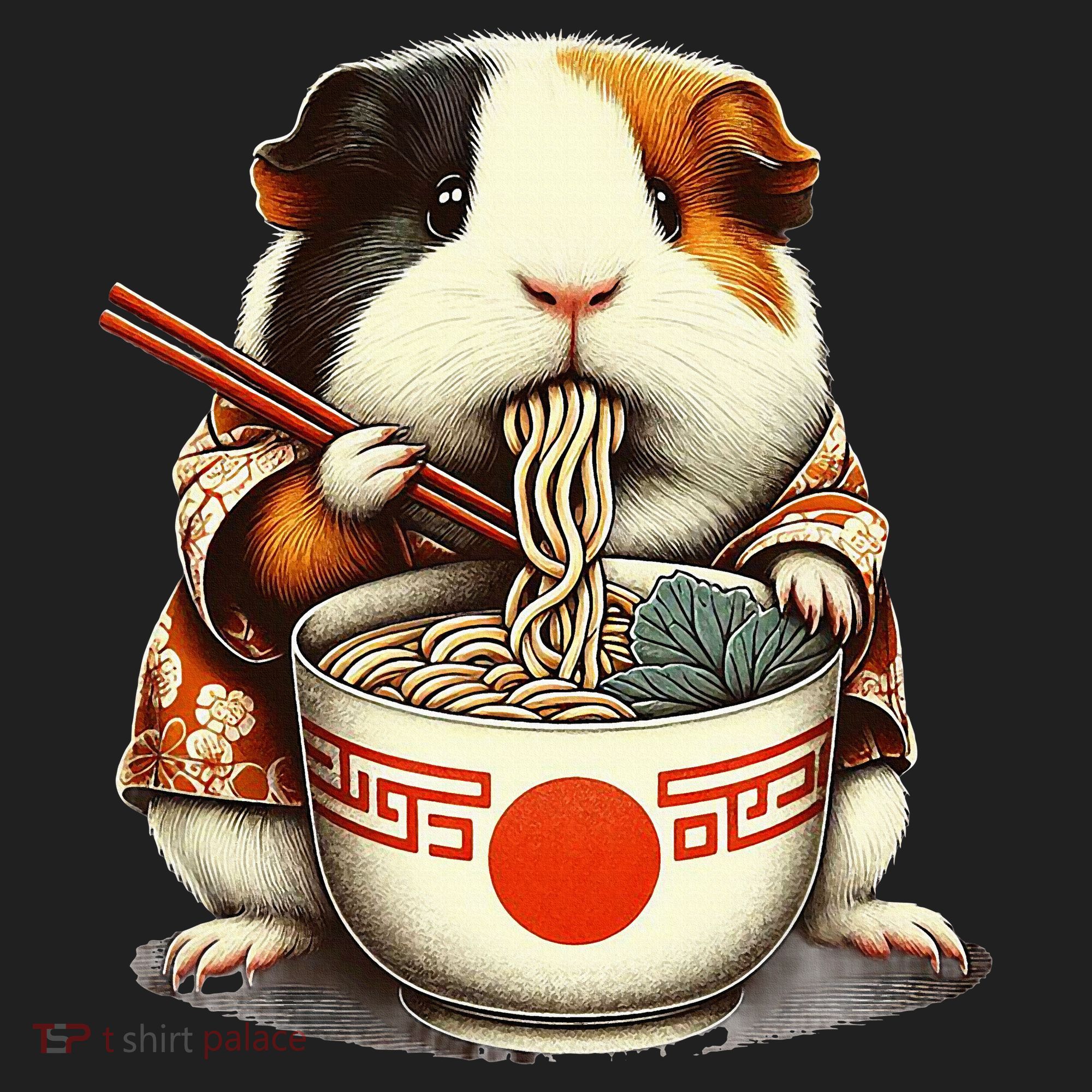Guinea Pig Ramen Kawaii Neko Japanese Noodles Aesthetic Hat