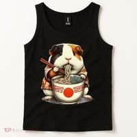 Guinea Pig Ramen Kawaii Neko Japanese Noodles Aesthetic Tank Top thumb 2