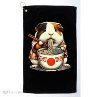 Guinea Pig Ramen Kawaii Neko Japanese Noodles Aesthetic Golf Towel thumb 0