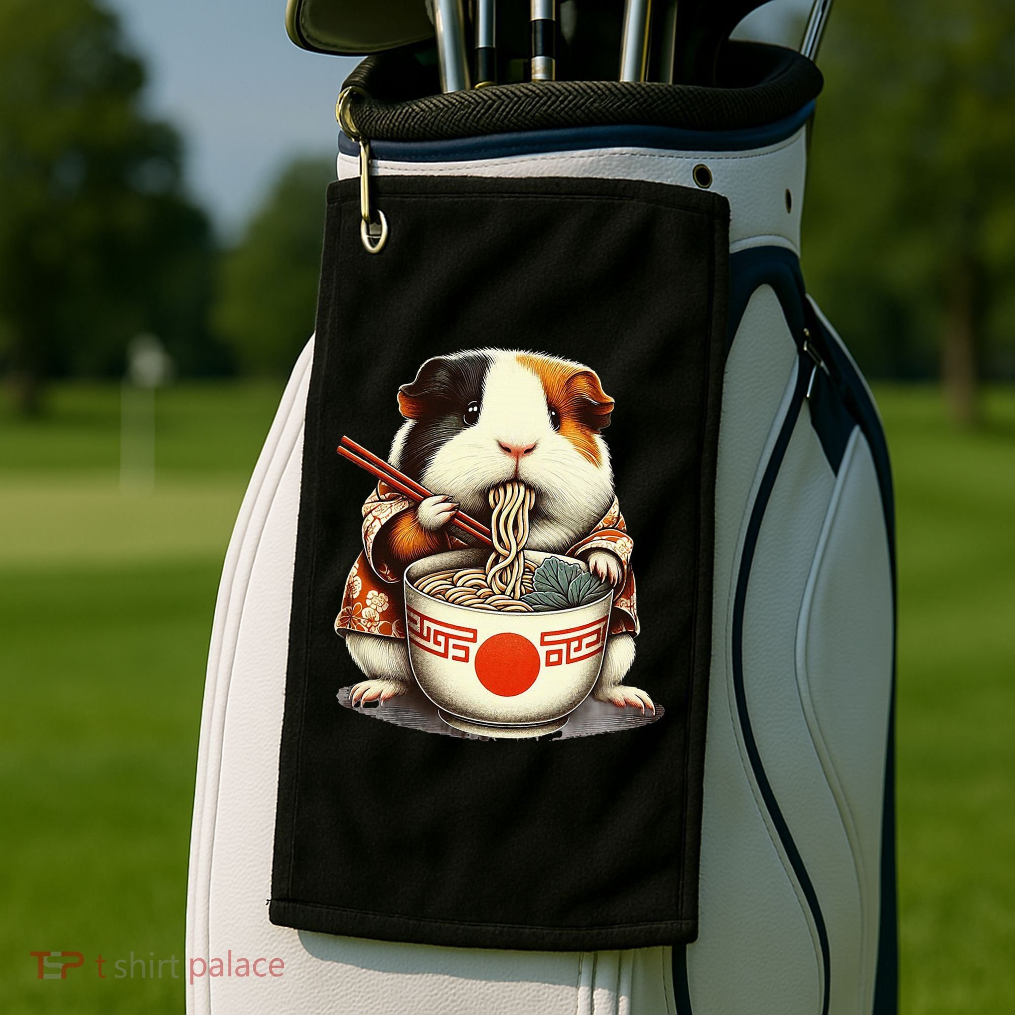 Guinea Pig Ramen Kawaii Neko Japanese Noodles Aesthetic Golf Towel