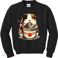 Guinea Pig Ramen Kawaii Neko Japanese Noodles Aesthetic Kids Sweatshirt thumb 0