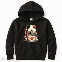 Guinea Pig Ramen Kawaii Neko Japanese Noodles Aesthetic Kids Hoodie thumb 0