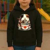 Guinea Pig Ramen Kawaii Neko Japanese Noodles Aesthetic Kids Hoodie thumb 3