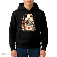 Guinea Pig Ramen Kawaii Neko Japanese Noodles Aesthetic Kids Hoodie thumb 4