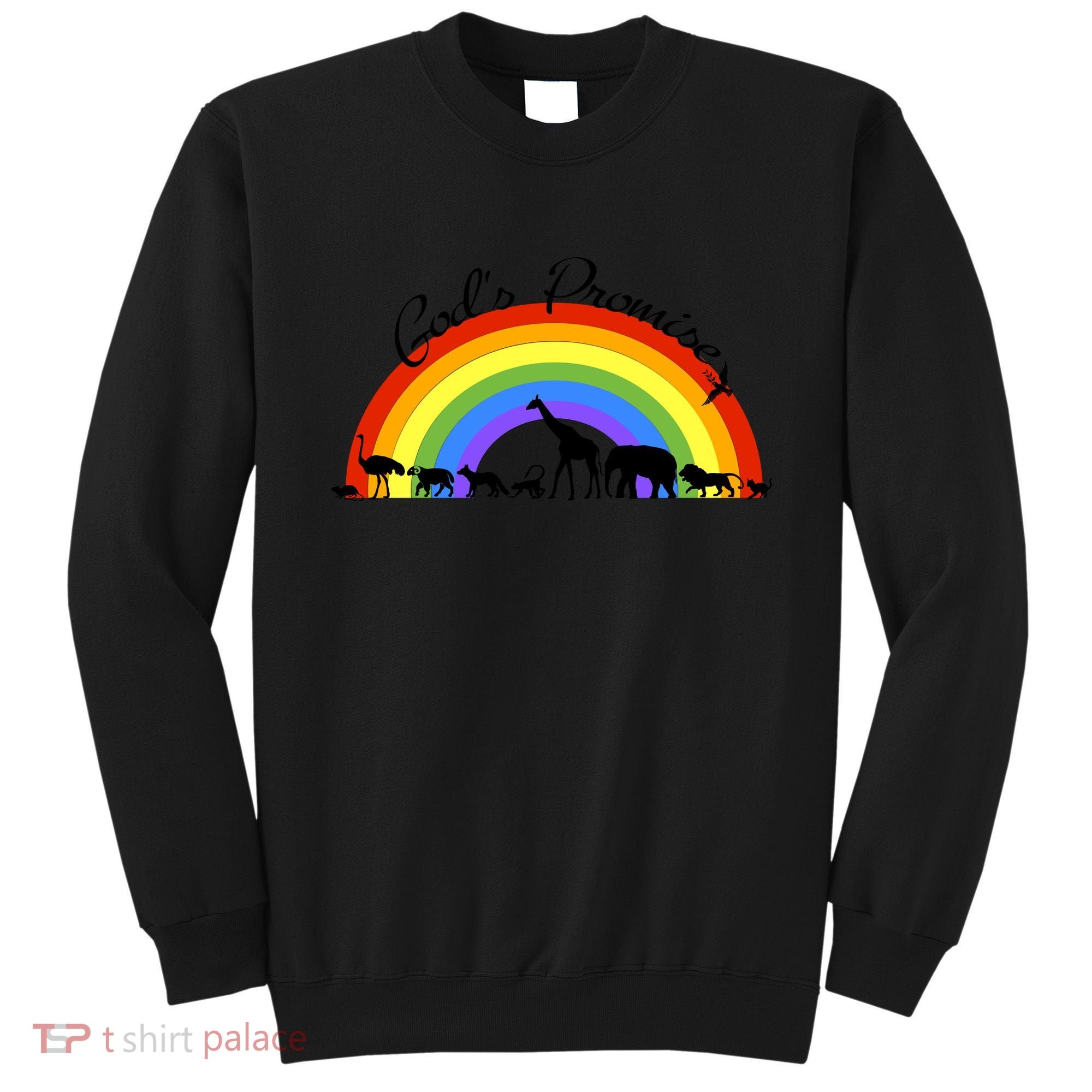 God's Promise Rainbow, Animals Of Noah's Ark Sweatshirt