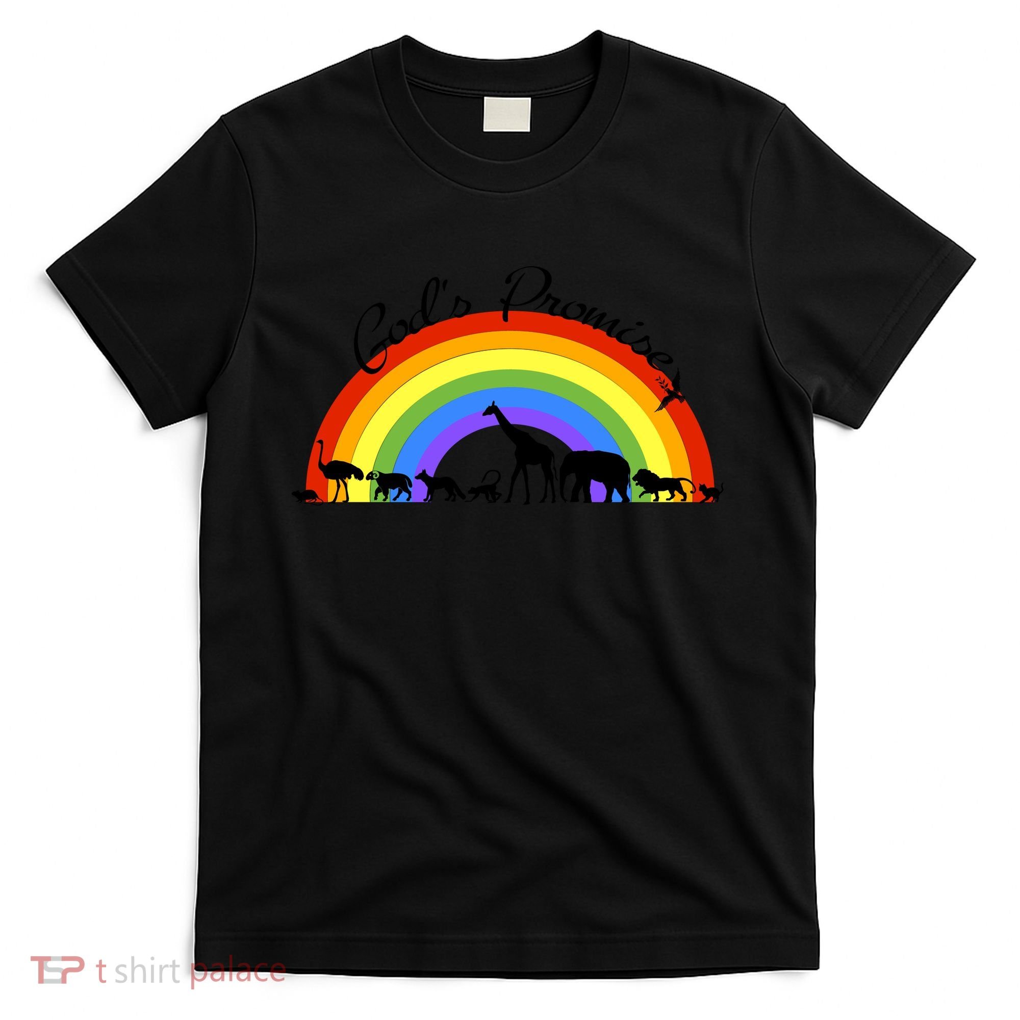 God's Promise Rainbow, Animals Of Noah's Ark T-Shirt