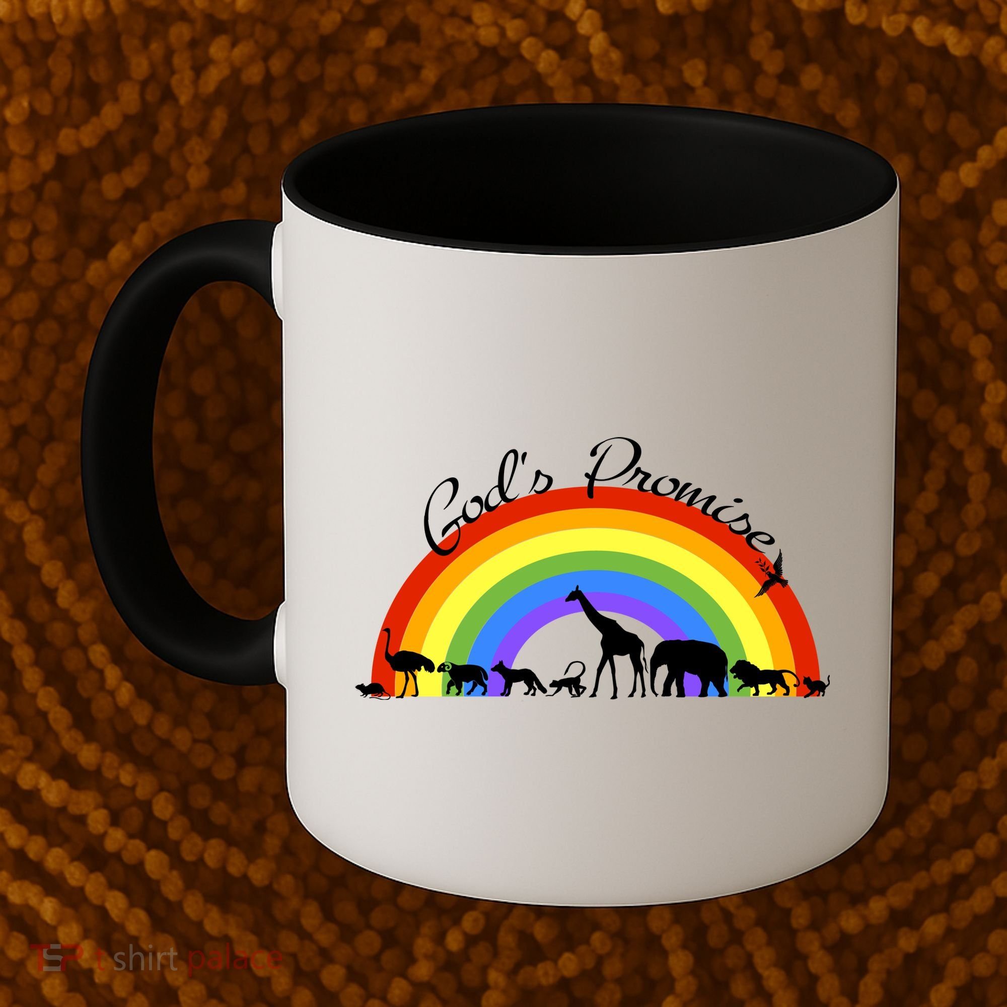 God's Promise Rainbow, Animals Of Noah's Ark Coffee Mug