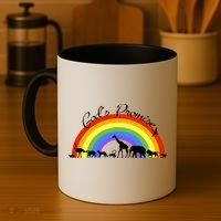 God's Promise Rainbow, Animals Of Noah's Ark Coffee Mug thumb 4