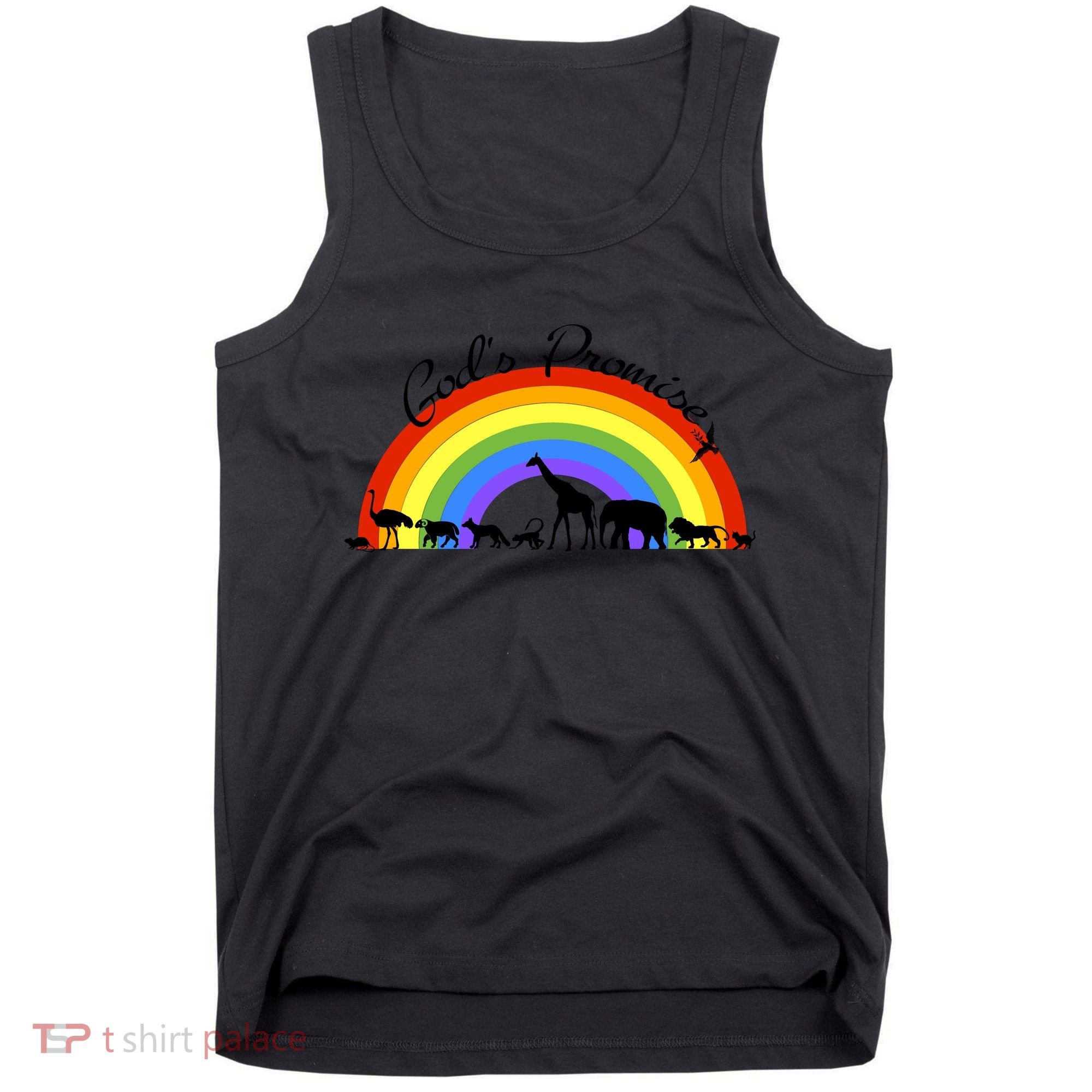 God's Promise Rainbow, Animals Of Noah's Ark Tank Top