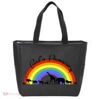 God's Promise Rainbow, Animals Of Noah's Ark Tote Bag thumb 0