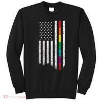 Thin Line Rainbow American Flag Sweatshirt thumb 0