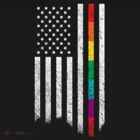 Thin Line Rainbow American Flag Bucket Hat thumb 4