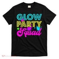 Glow Party Squad Halloween Costume Party Colorful T-Shirt thumb 0