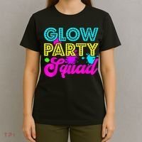 Glow Party Squad Halloween Costume Party Colorful T-Shirt thumb 4