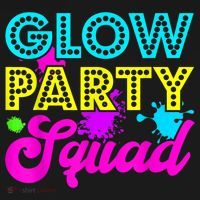 Glow Party Squad Halloween Costume Party Colorful T-Shirt thumb 7