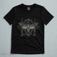 Goth Pagan Skull Occult Aesthetic Mystic Death Moth T-Shirt thumb 5
