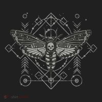 Goth Pagan Skull Occult Aesthetic Mystic Death Moth Beanie thumb 2