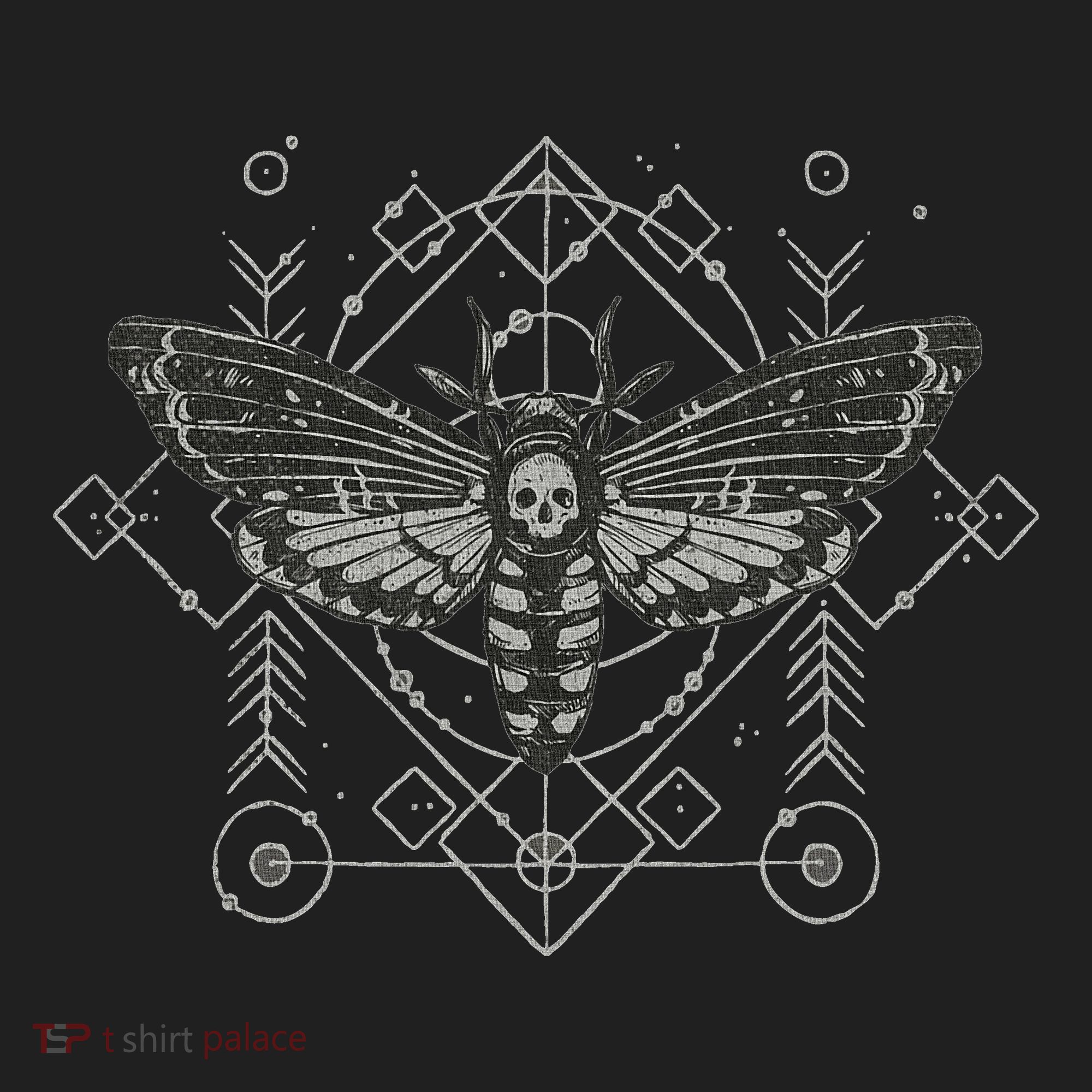 Goth Pagan Skull Occult Aesthetic Mystic Death Moth Beanie